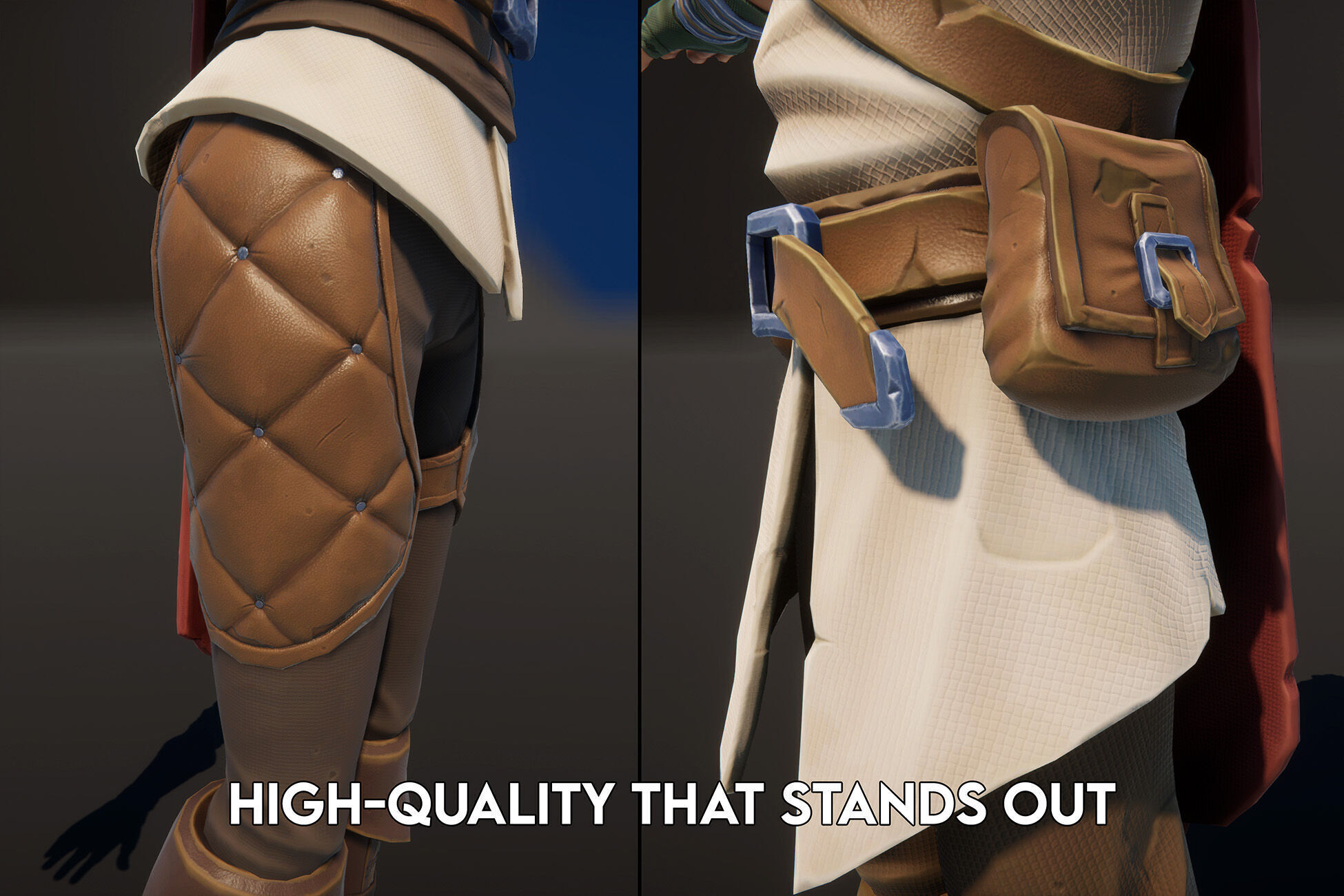 Stylized Fantasy Characters Low-poly 3D model_6