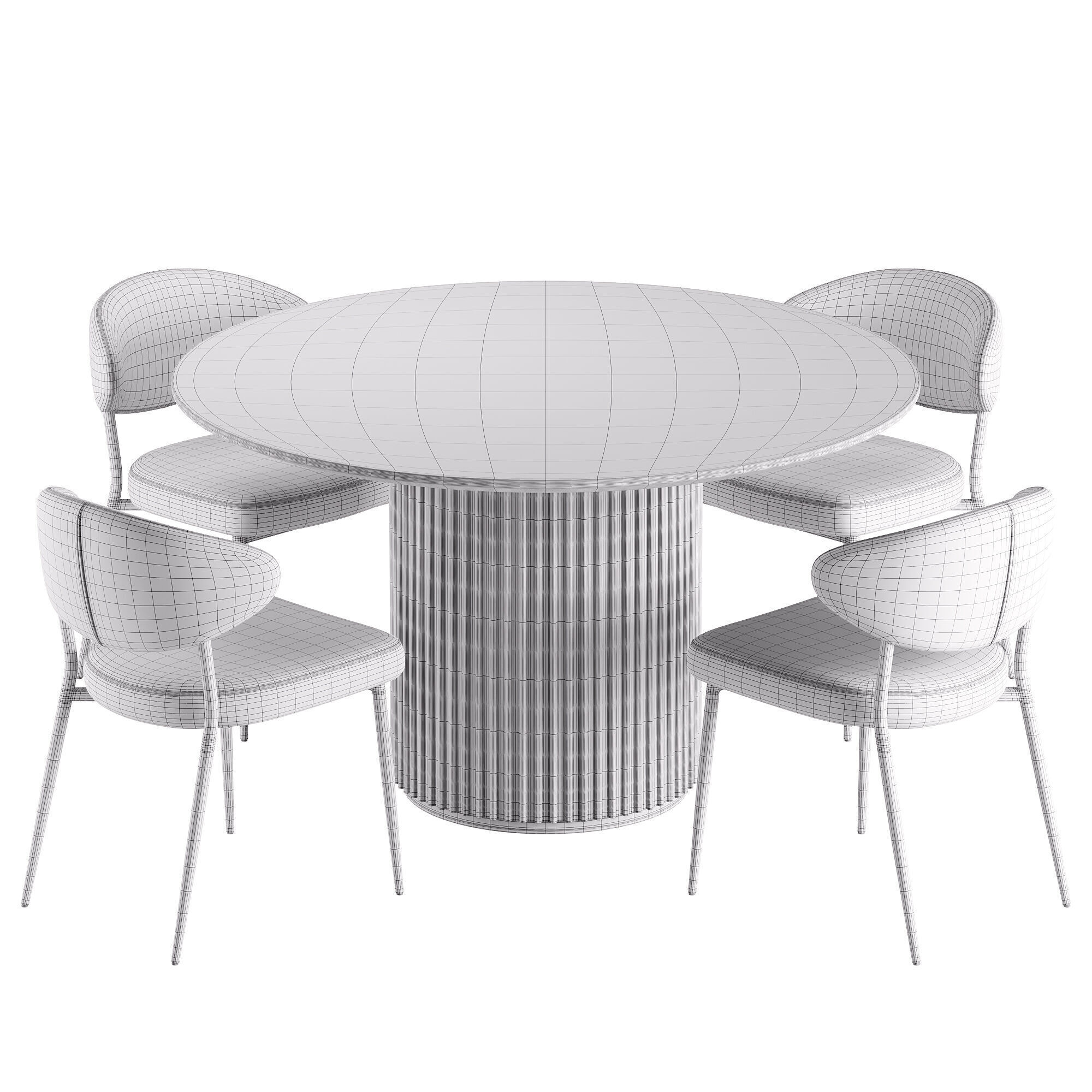 Adele Dining Chair and Austin Dining Table 3D model_5