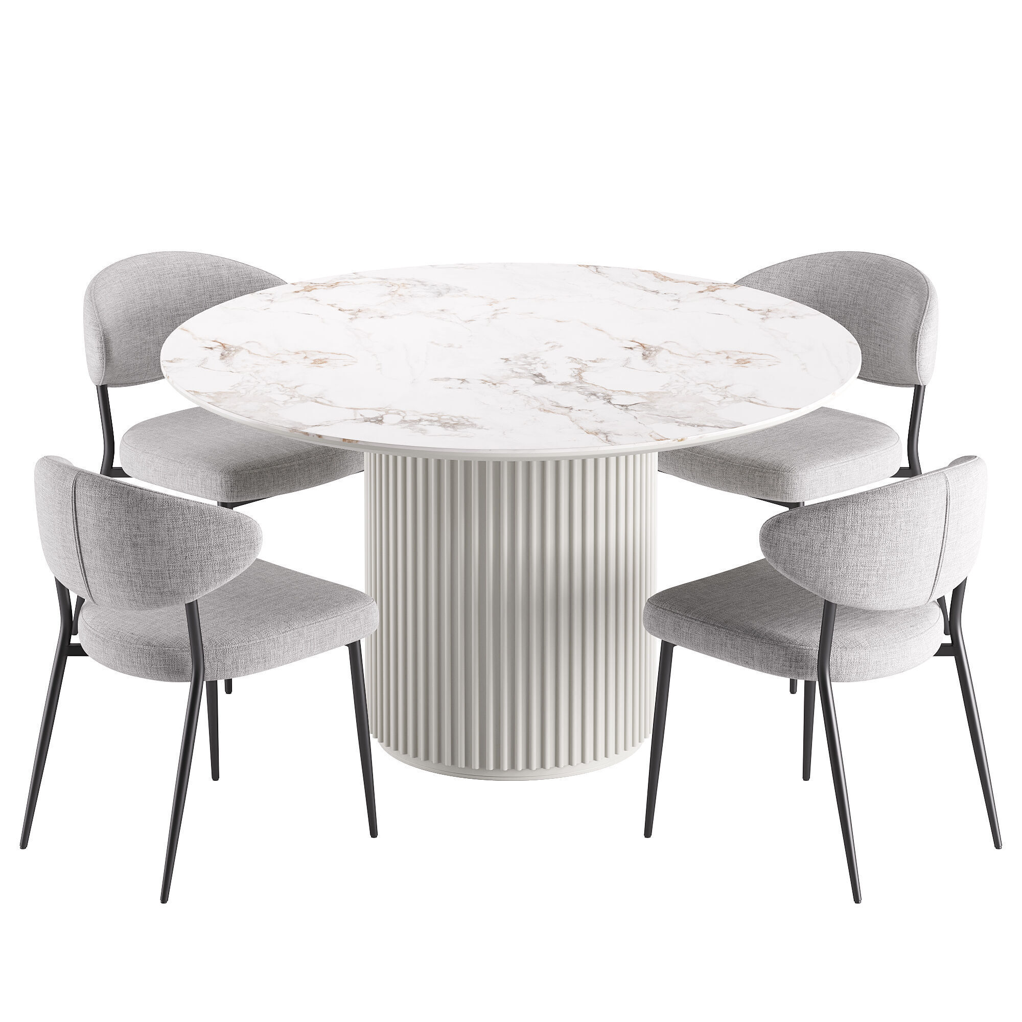 Adele Dining Chair and Austin Dining Table 3D model_3