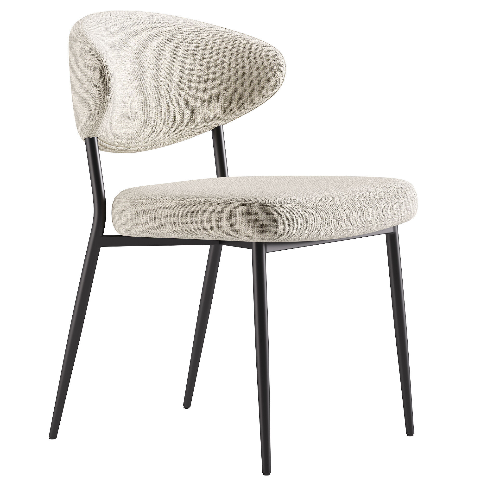 Adele Dining Chair and Austin Dining Table 3D model_1