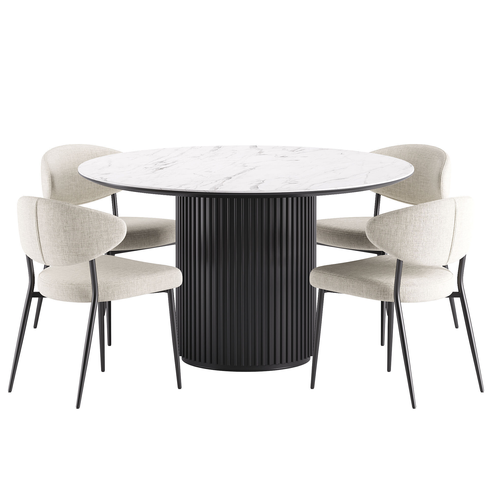Adele Dining Chair and Austin Dining Table 3D model_4