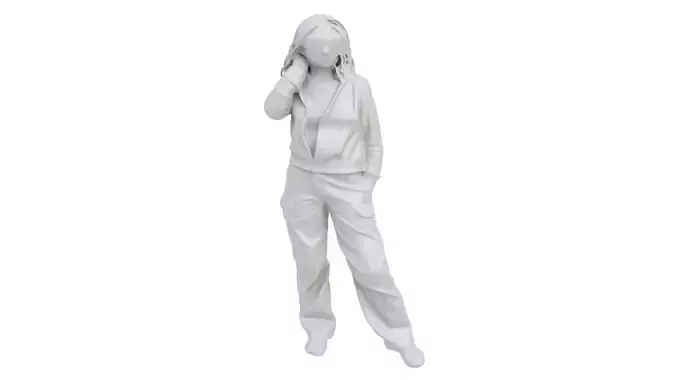 Girl character figurine 04 3D model