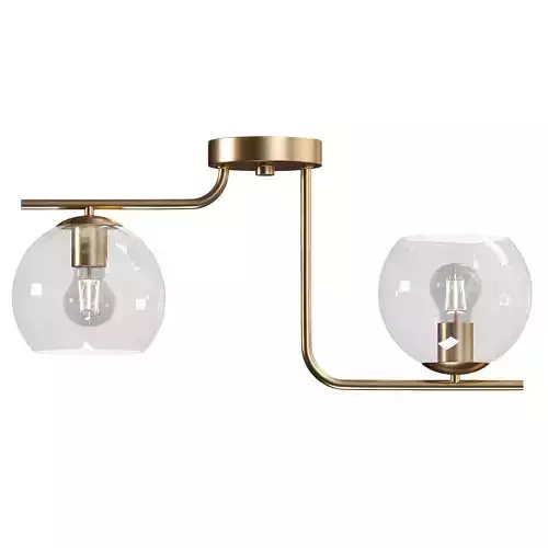 Bedonia 2 Light Glass Semi Flush Mount 3D model