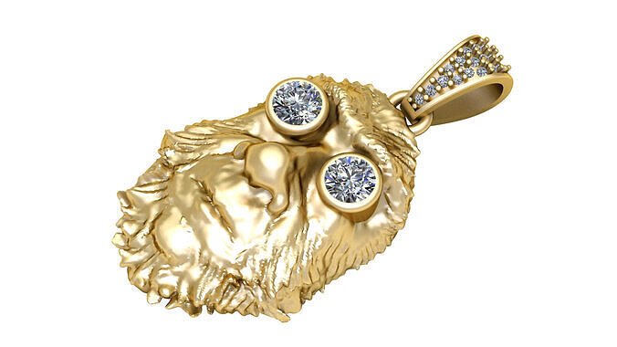 gold ape pendant 3D printable model       3D print model