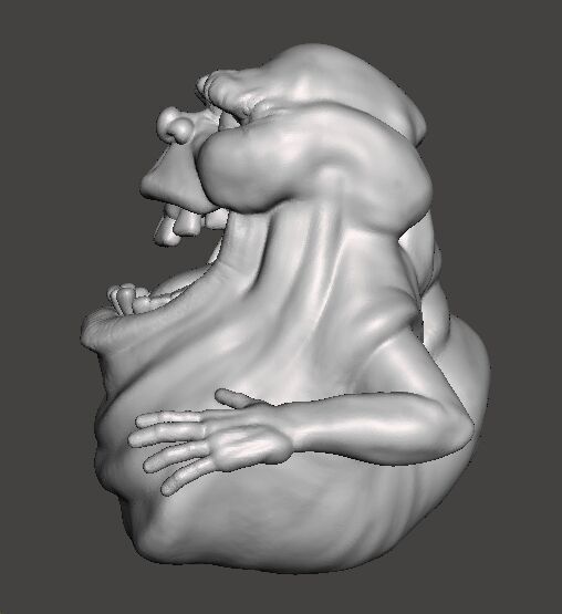 SLIMER GHOST SCULPTURE MODEL CREATURE MONSTER HALLOWEEN 3D print model_3