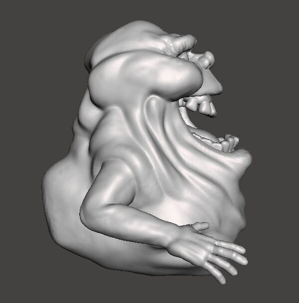 SLIMER GHOST SCULPTURE MODEL CREATURE MONSTER HALLOWEEN 3D print model_4
