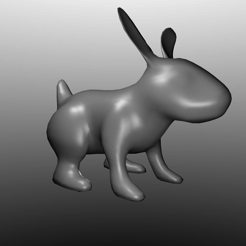 Rabbit BaseMesh Low-poly 3D model