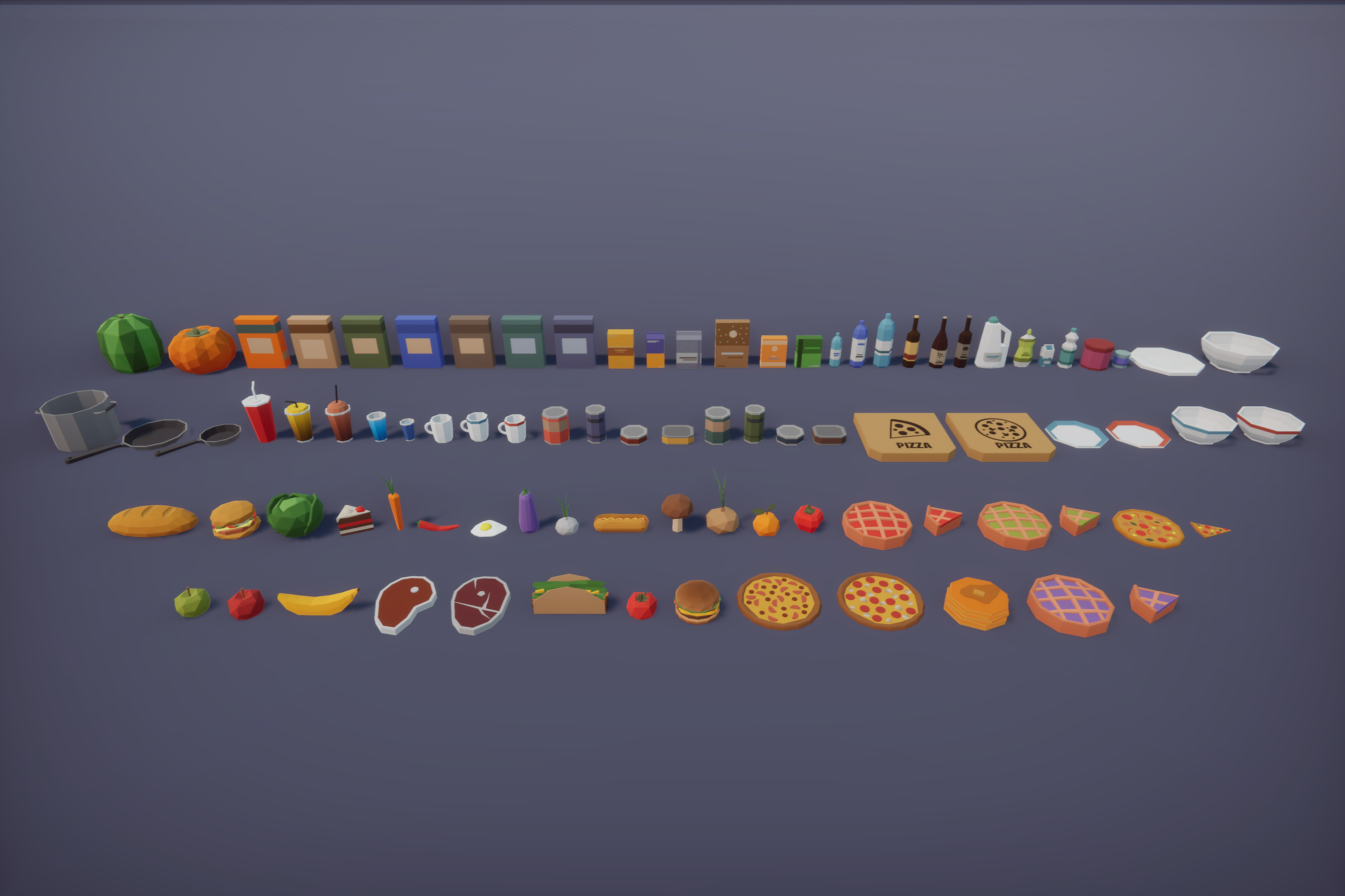 Low Poly Mega City Low-poly 3D model_38