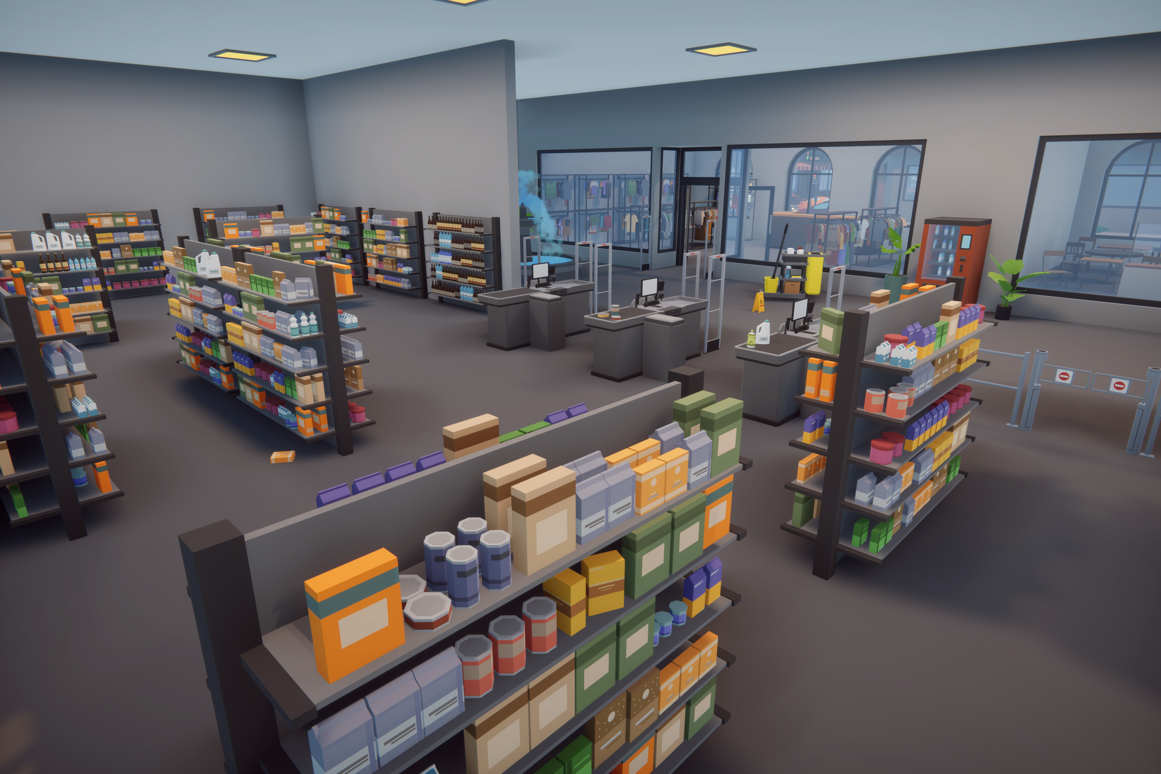 Low Poly Mega City Low-poly 3D model_13