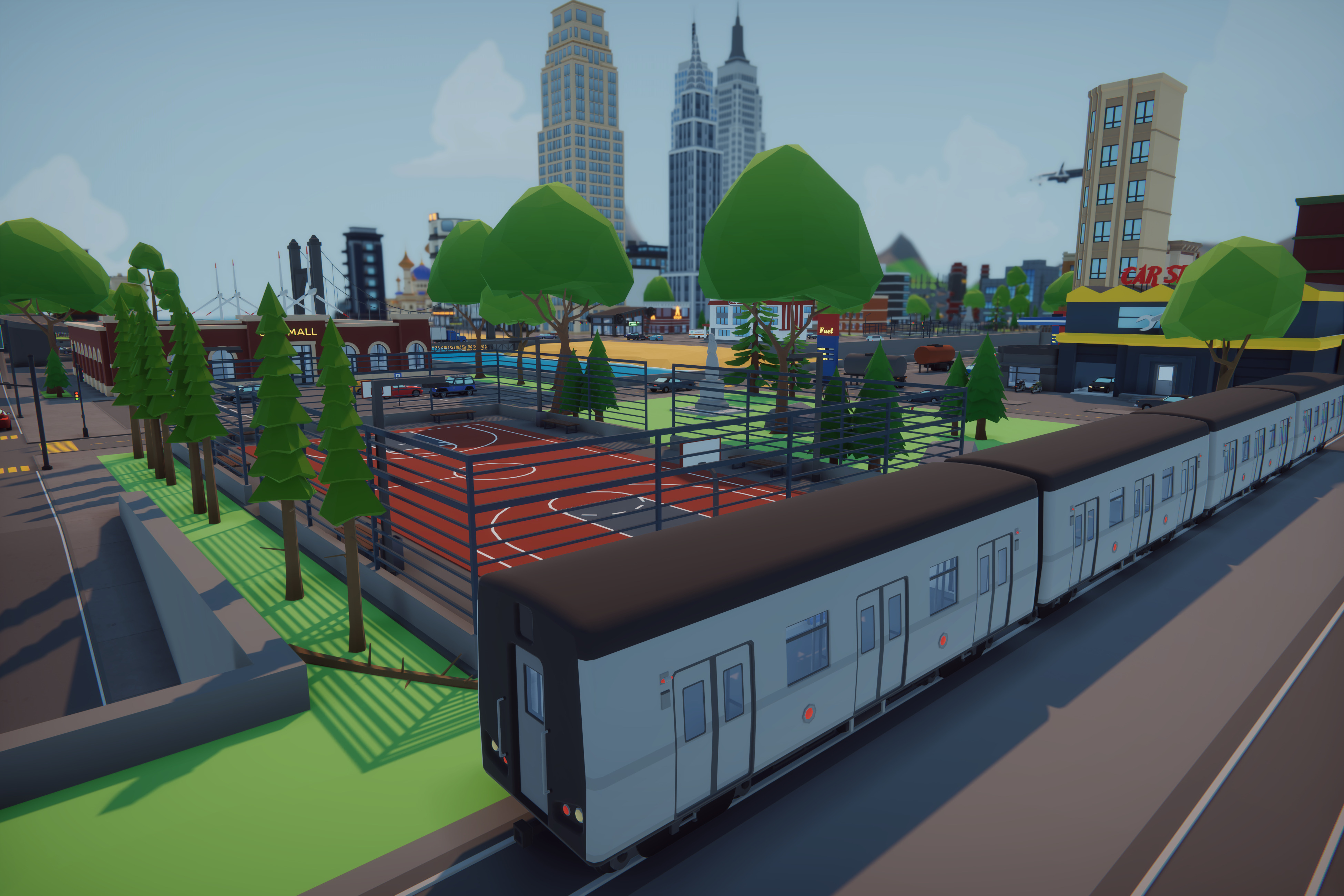 Low Poly Mega City Low-poly 3D model_26