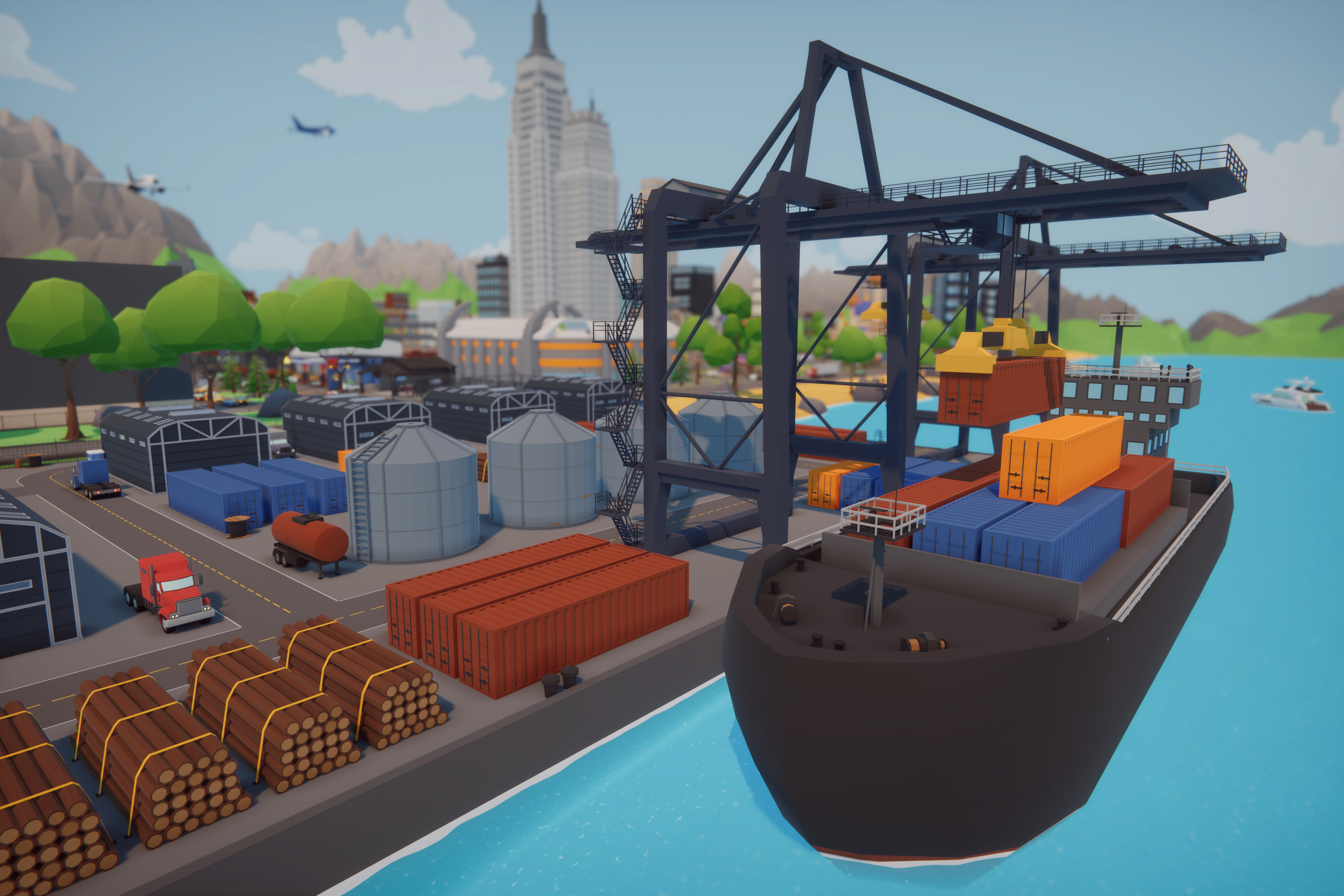 Low Poly Mega City Low-poly 3D model_24