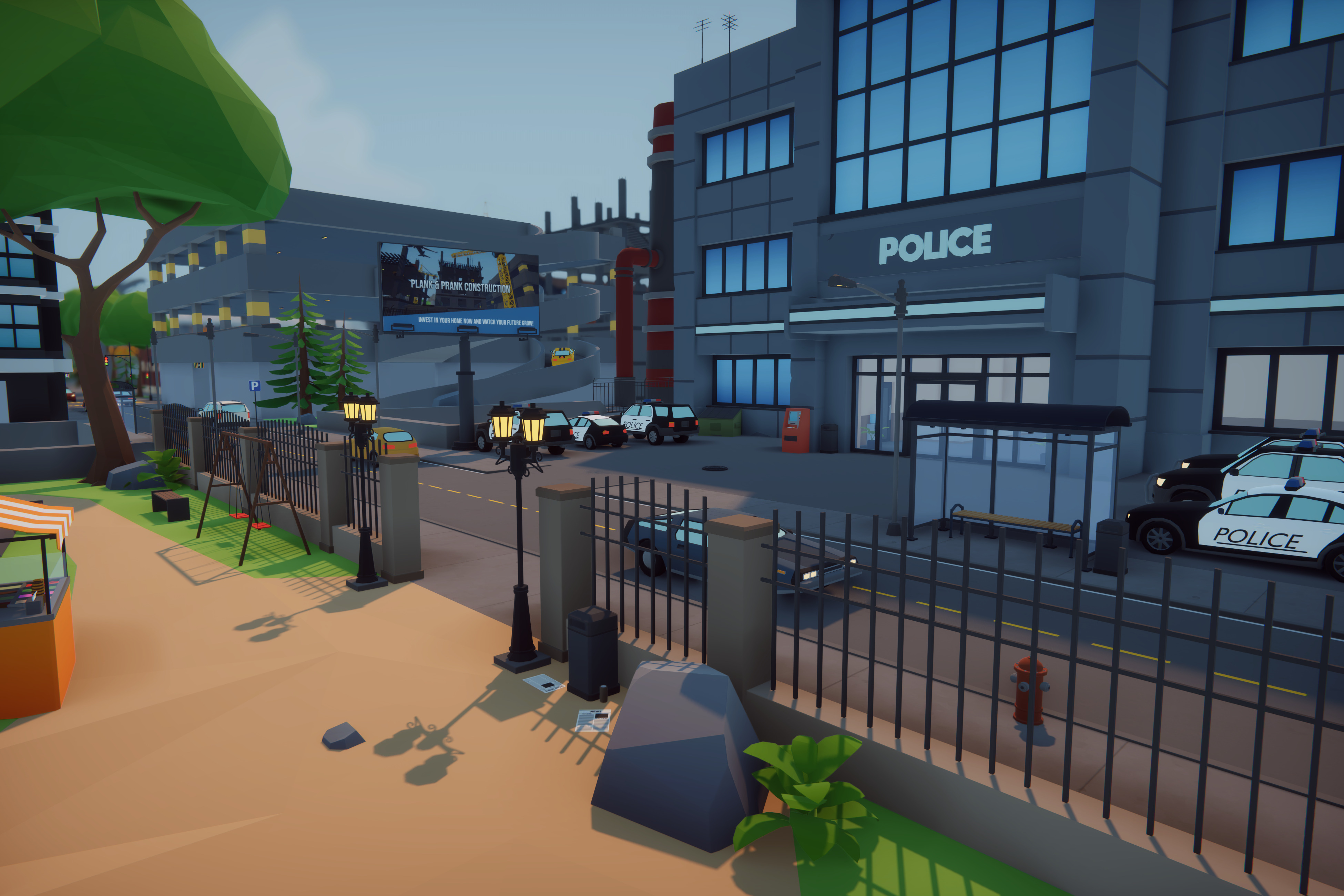 Low Poly Mega City Low-poly 3D model_10