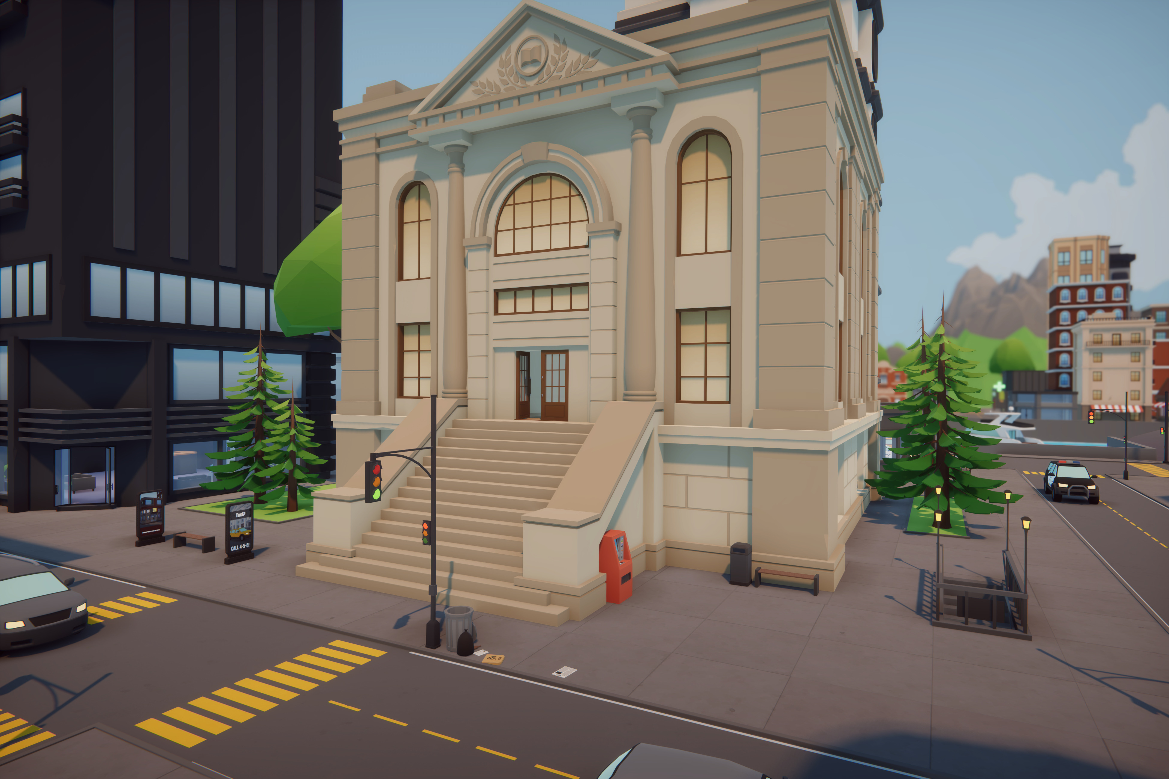 Low Poly Mega City Low-poly 3D model_19