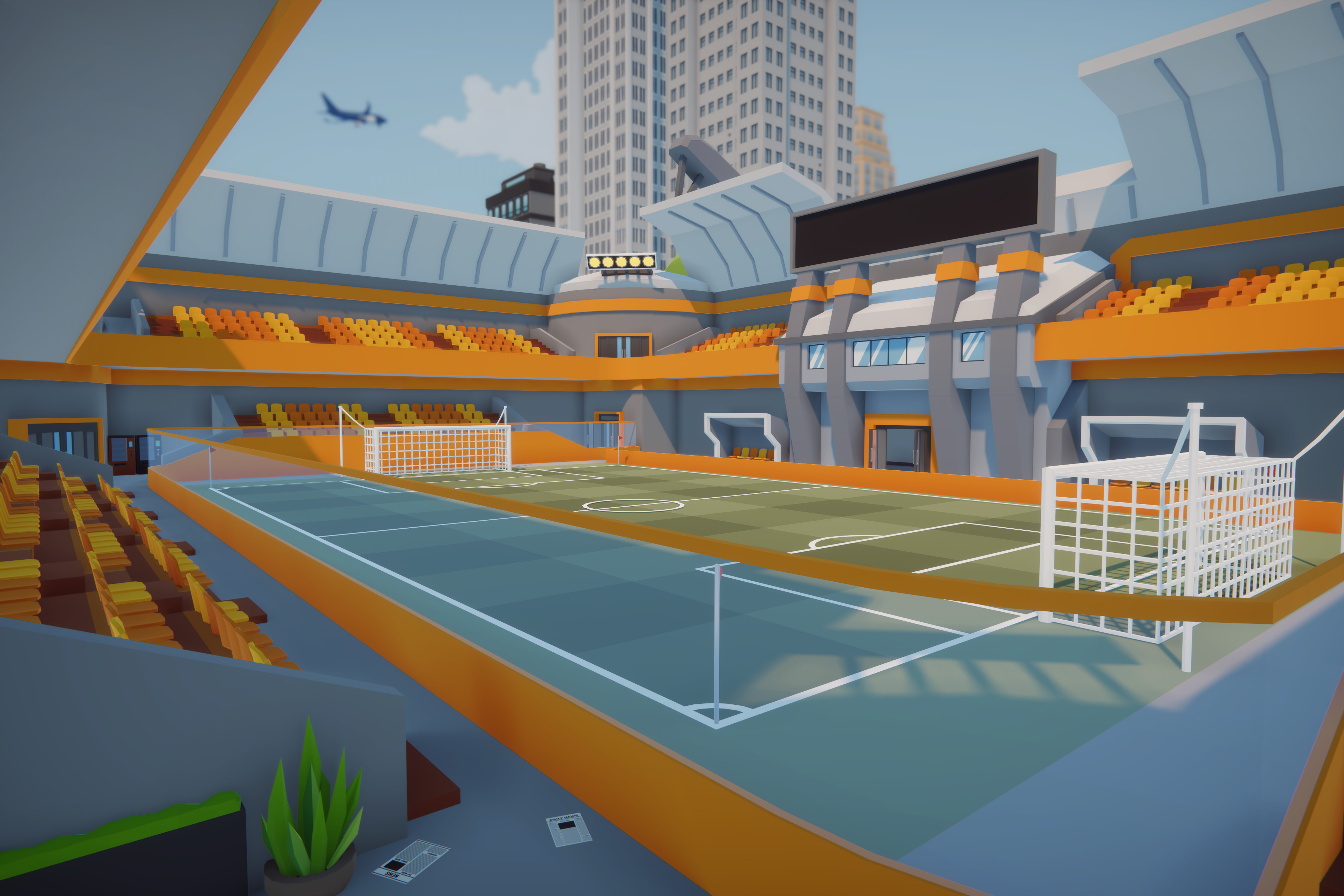 Low Poly Mega City Low-poly 3D model_17
