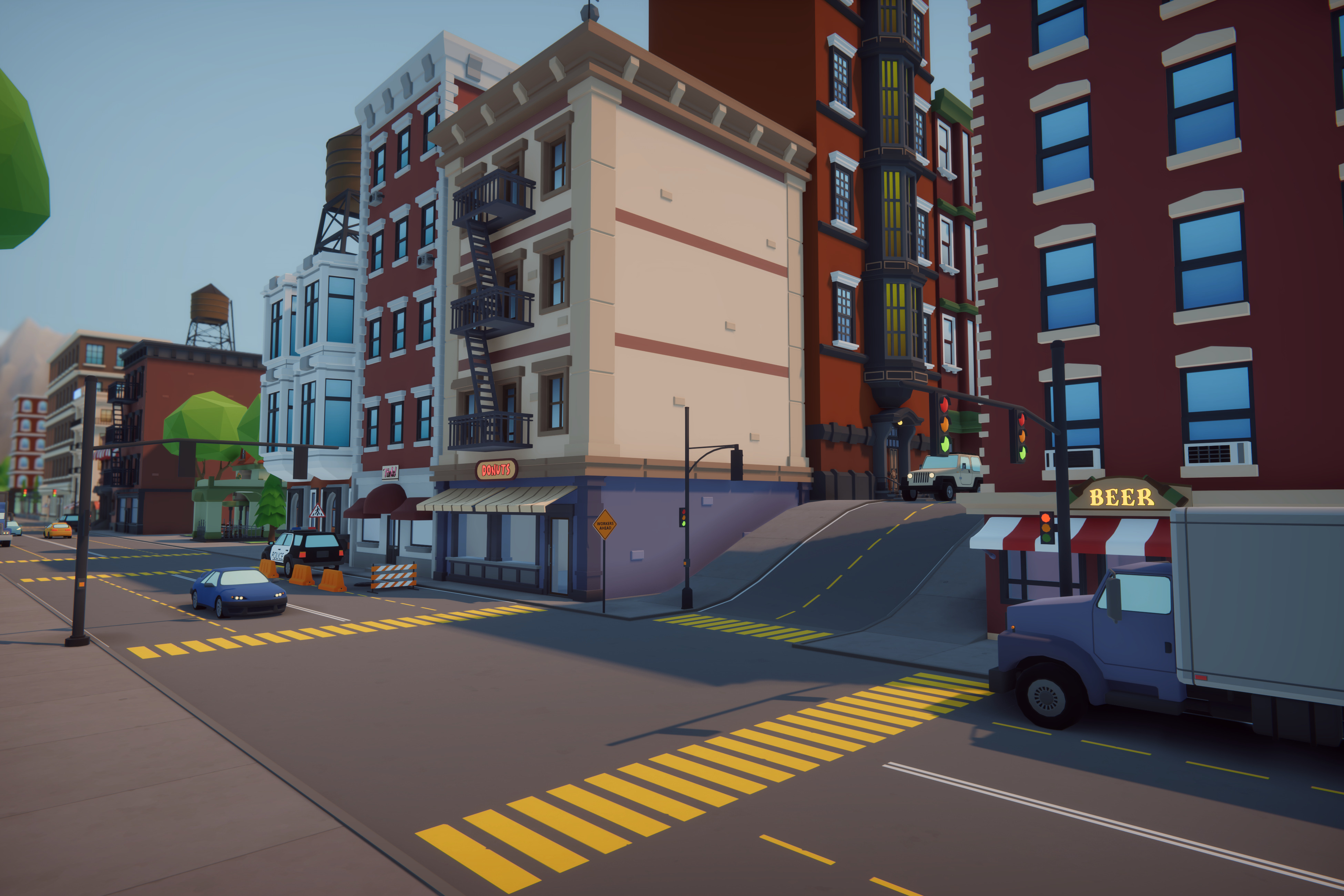 Low Poly Mega City Low-poly 3D model_22