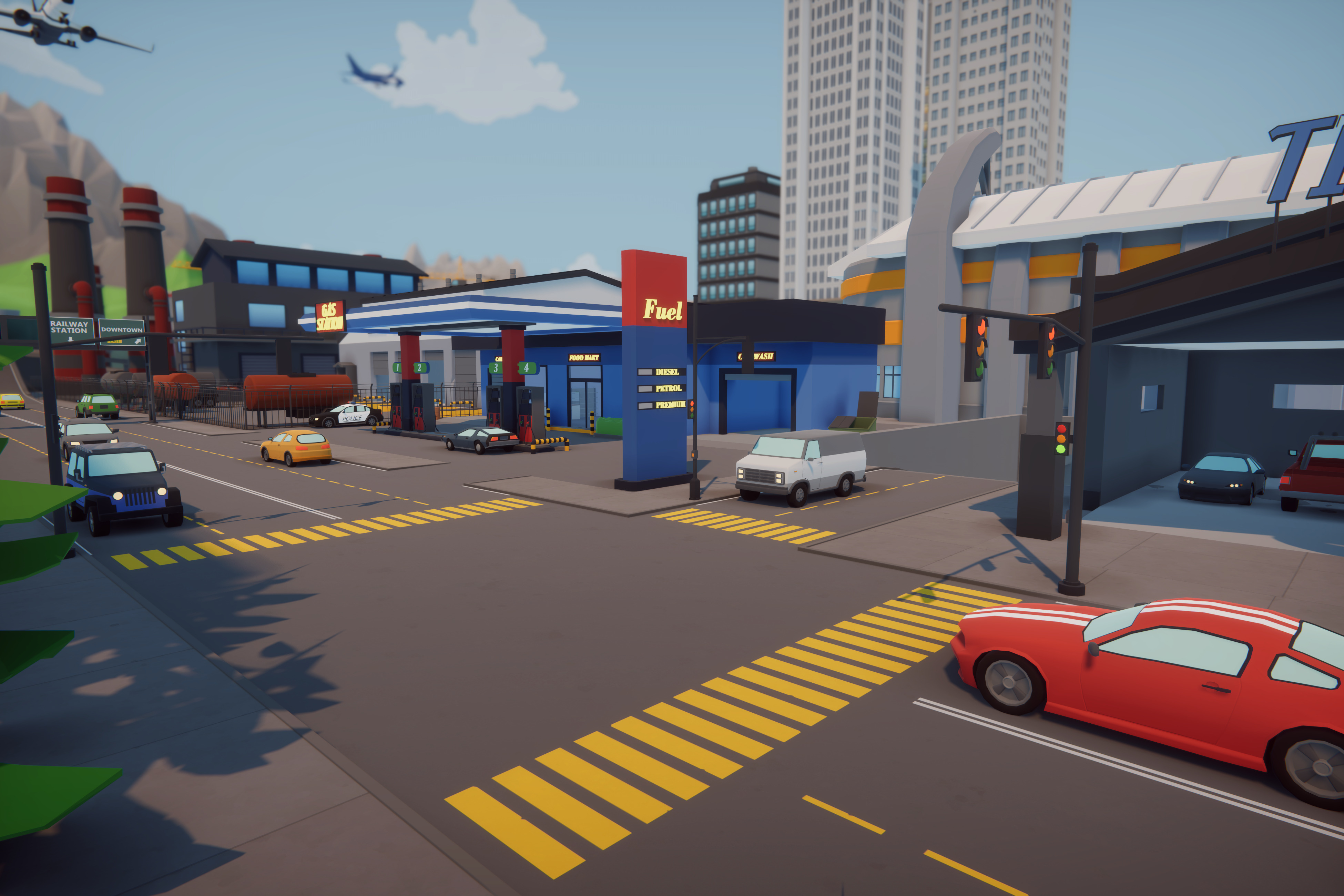 Low Poly Mega City Low-poly 3D model_23