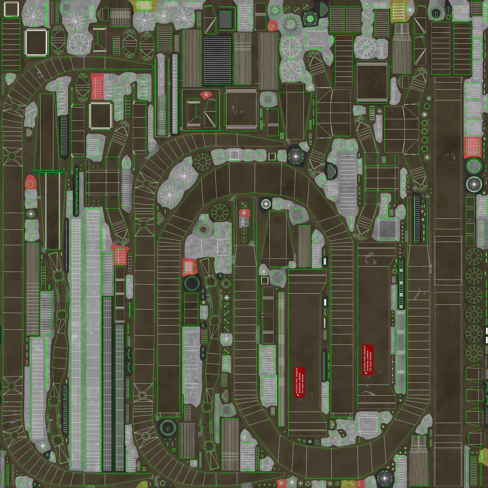 Helicopter External Fuel Tank 450L With Mount Low-poly 3D model_14