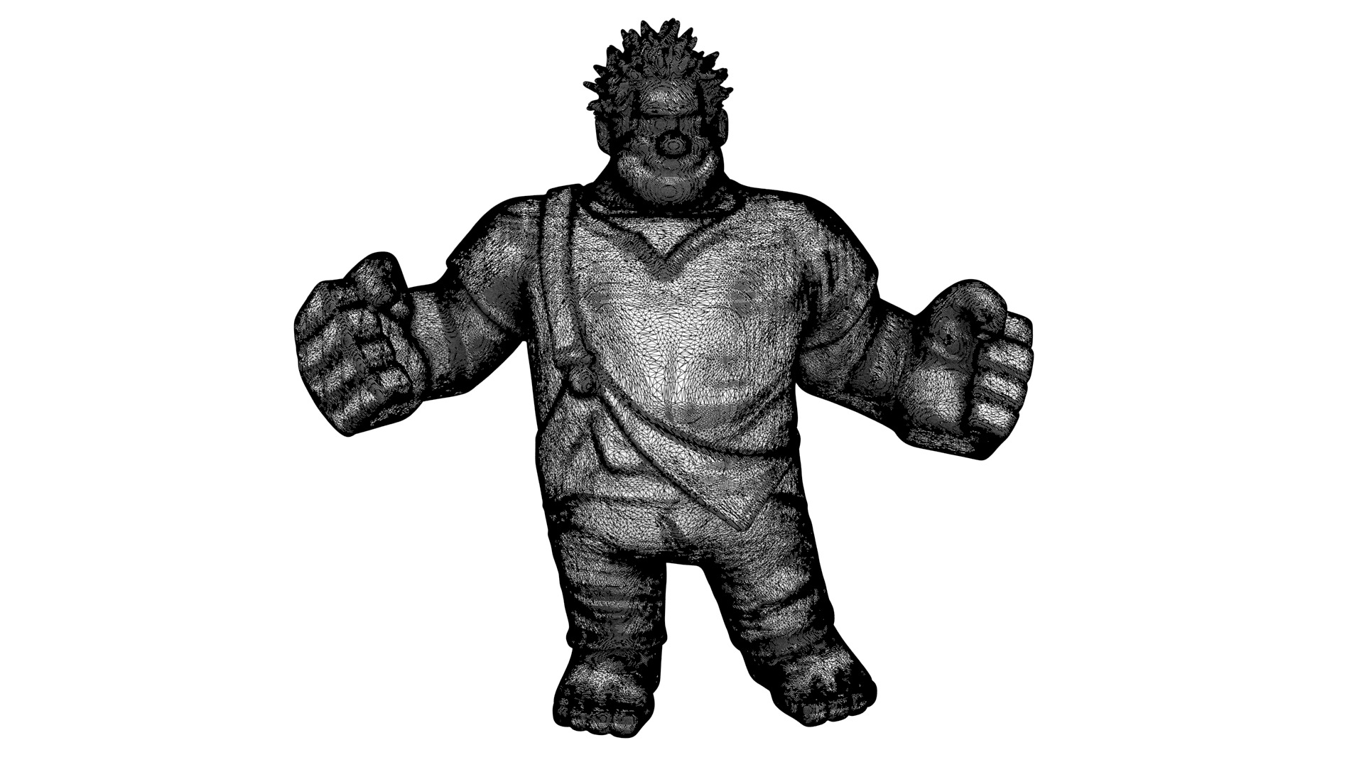 Cartoon character Ralph 06 3D model_11