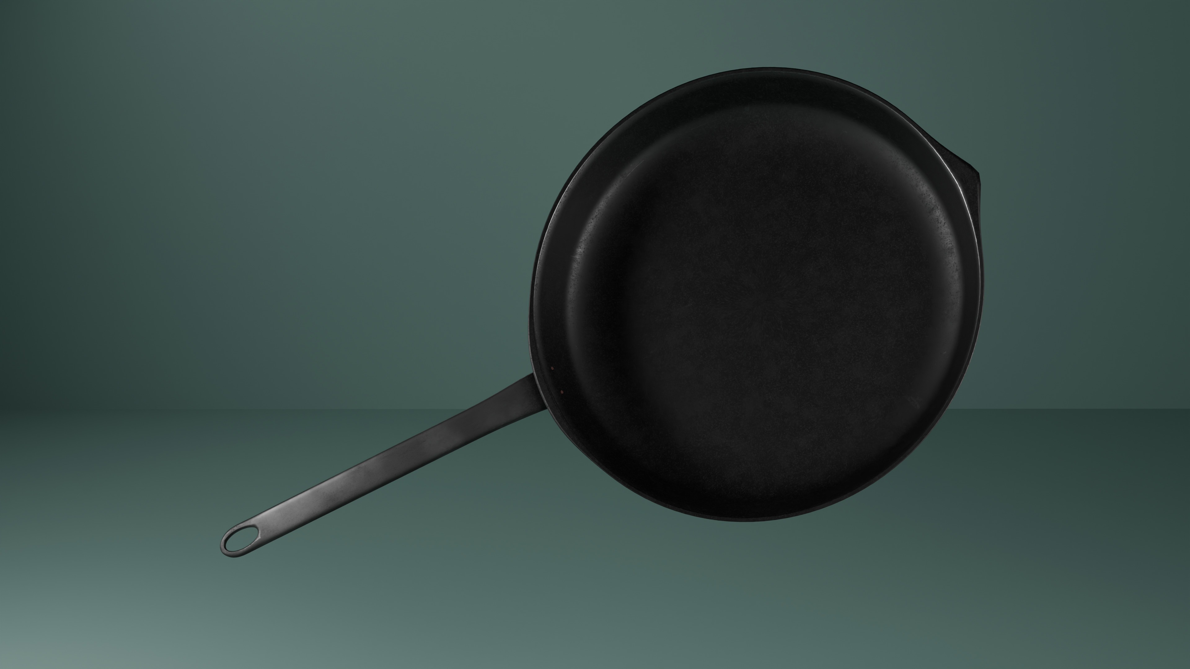 Frying Pan Low-poly 3D model_2