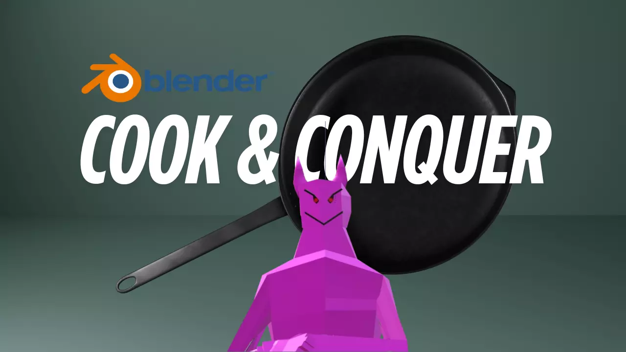 Frying Pan Low-poly 3D model_0