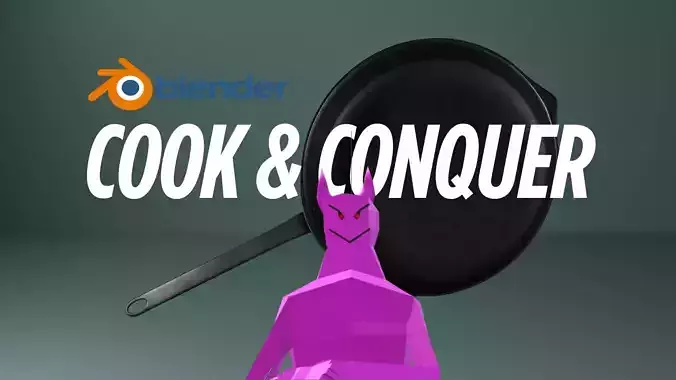 Frying Pan Low-poly 3D model