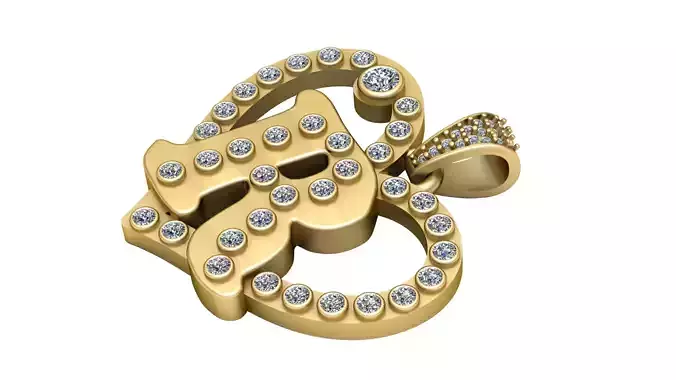 heart pendant 3D printable model      