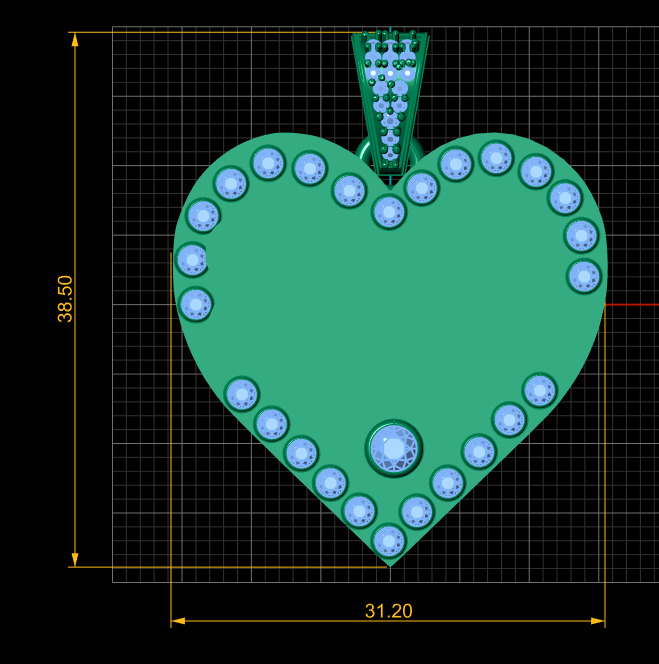 chaos heart pendant 3D printable model 3D print model_5