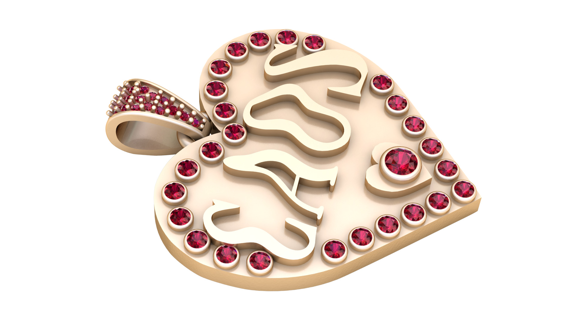 chaos heart pendant 3D printable model 3D print model_3