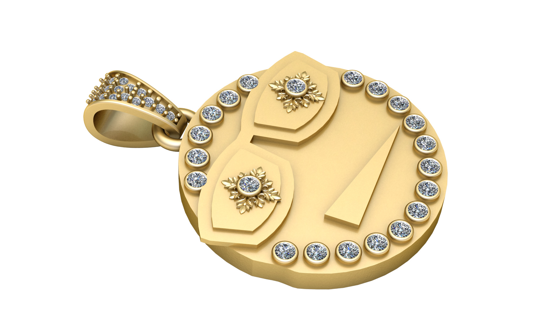 face pendant 3D printable model 3D print model_2