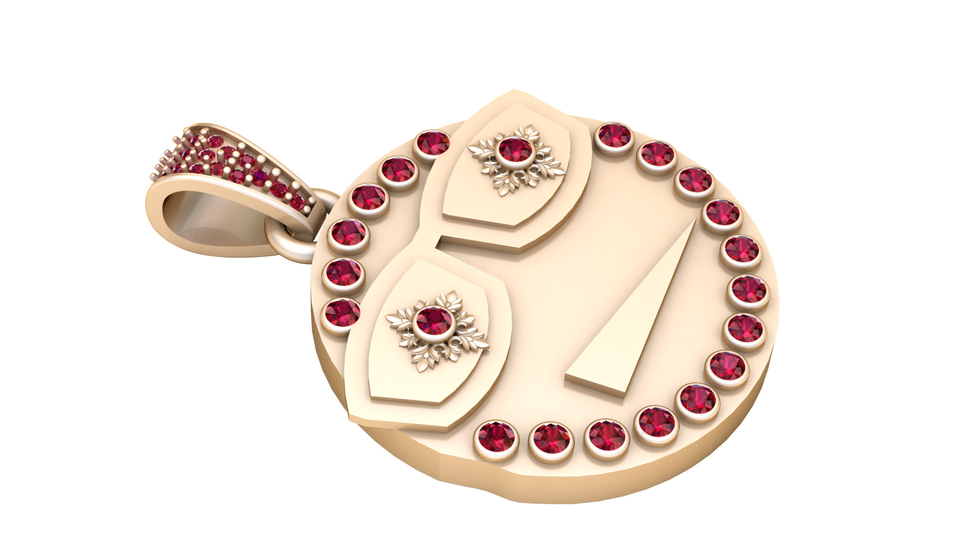 face pendant 3D printable model 3D print model_3