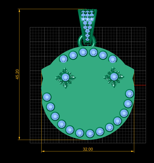 face pendant 3D printable model 3D print model_5