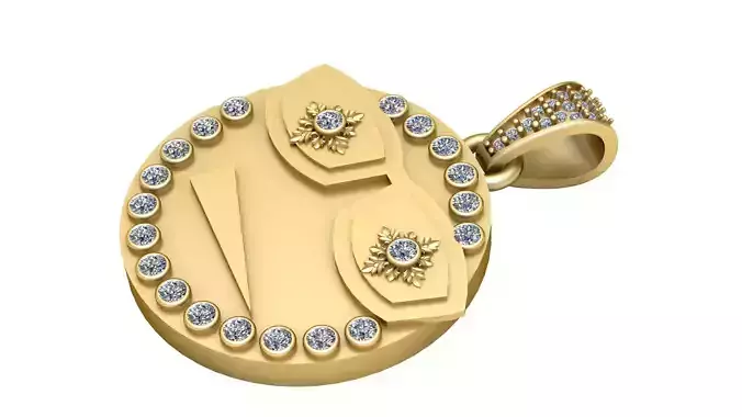 face pendant 3D printable model      