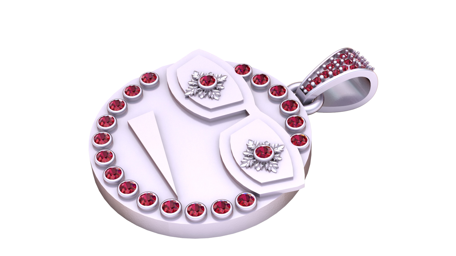 face pendant 3D printable model 3D print model_4