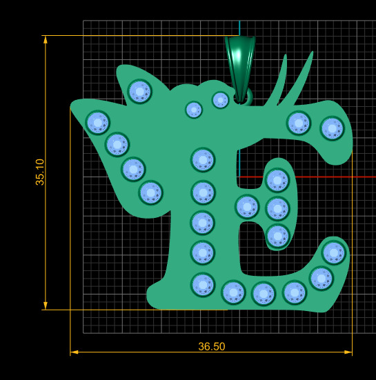 elephant pendant 3D printable model       3D print model_5