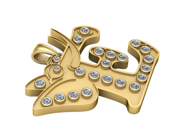 elephant pendant 3D printable model       3D print model_2