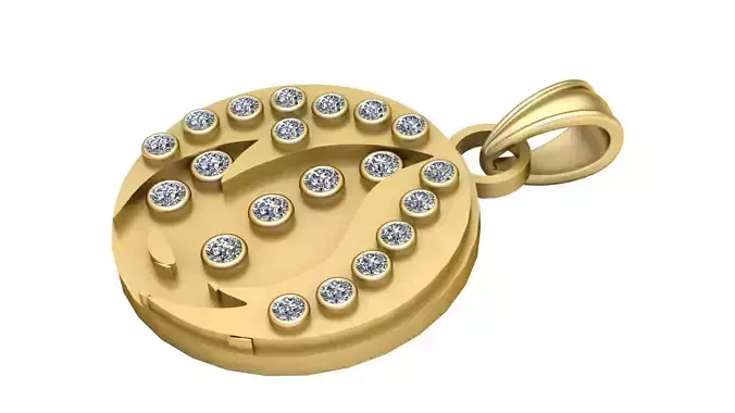 custom face pendant 3D printable model      