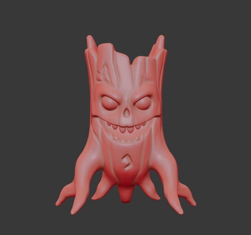 Evil Tree Monster 3D Model Stylized Haunted Forest Creature Low-poly 3D model_4