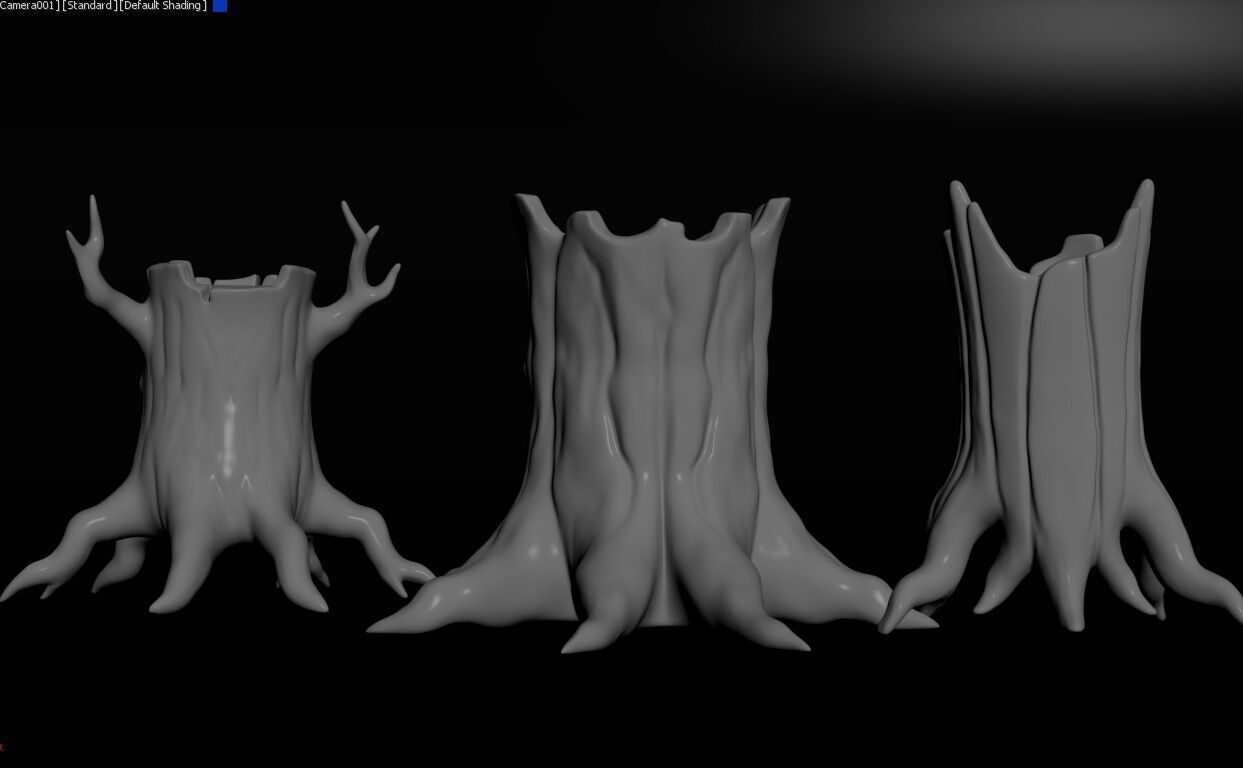 Evil Tree Monster 3D Model Stylized Haunted Forest Creature Low-poly 3D model_10