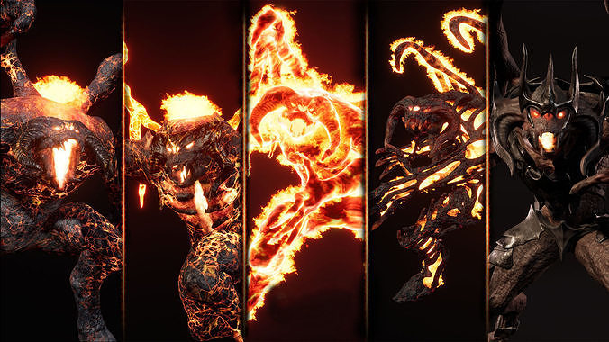 Pack of hell demons 3D Model Collection