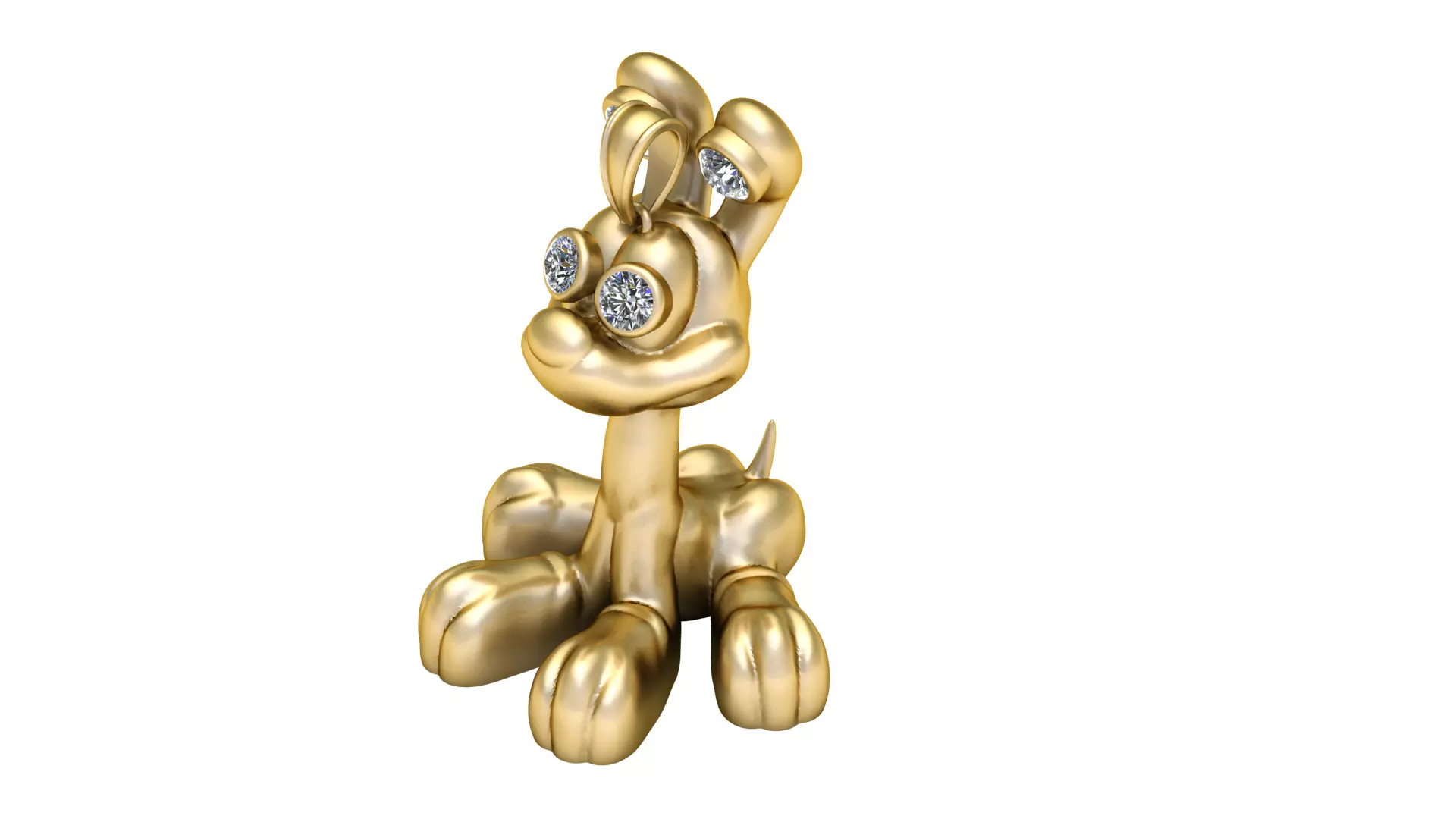 Mickey Mouse pendant 3D printable model 3D print model