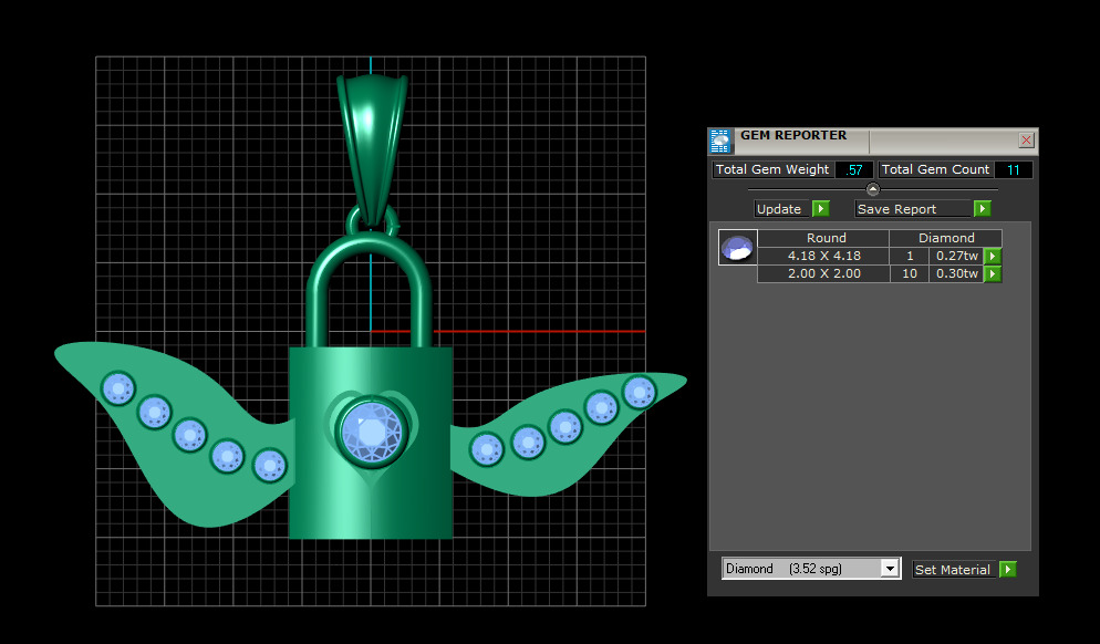 lock pendant 3D printable model 3D print model_6