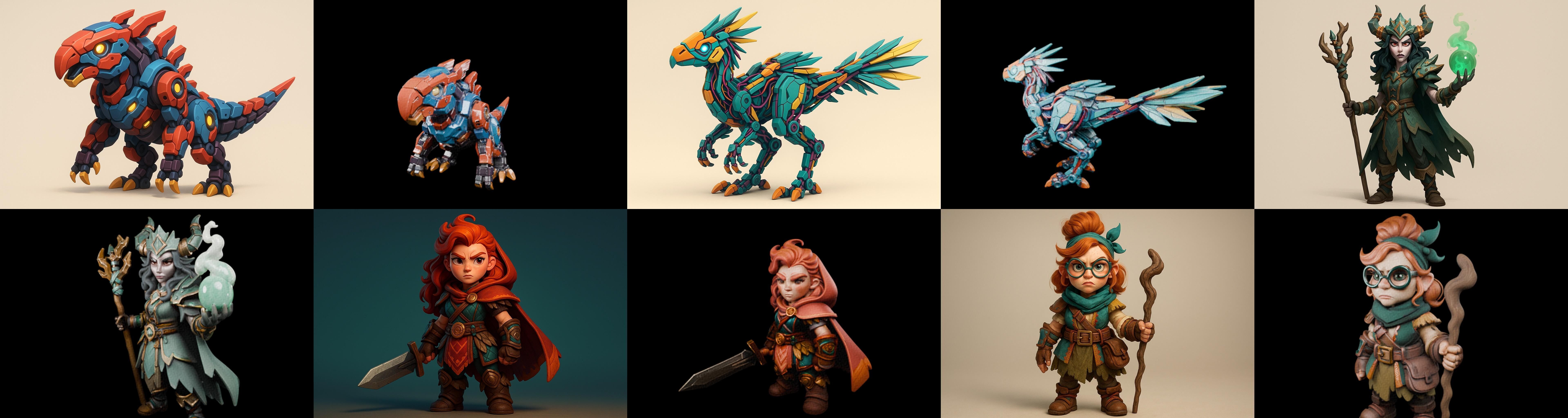 Armored Beast bundle 11 pack 100 glb Low-poly 3D model_14