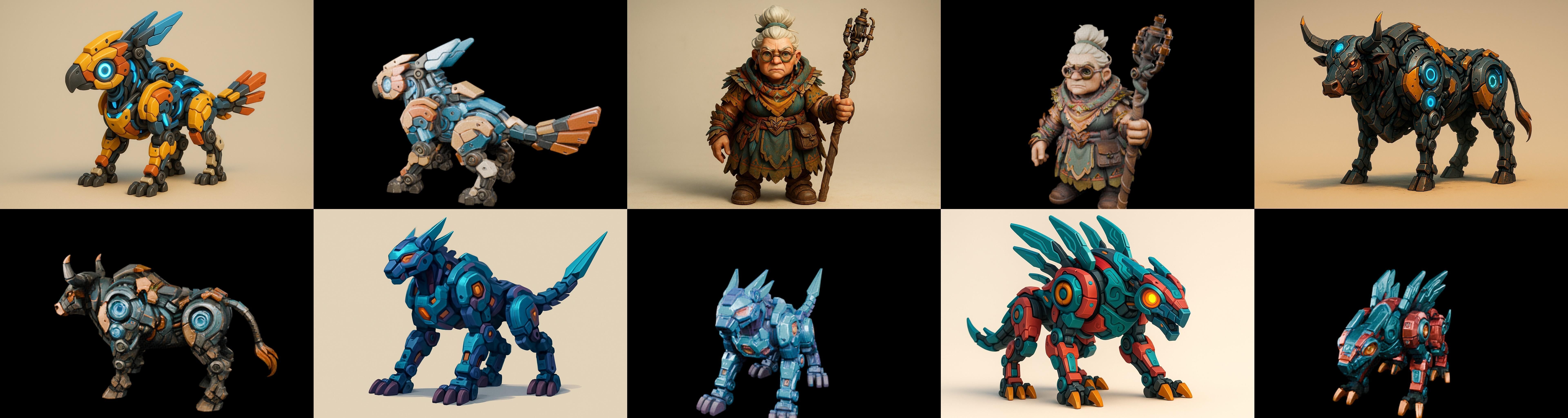 Armored Beast bundle 11 pack 100 glb Low-poly 3D model_12