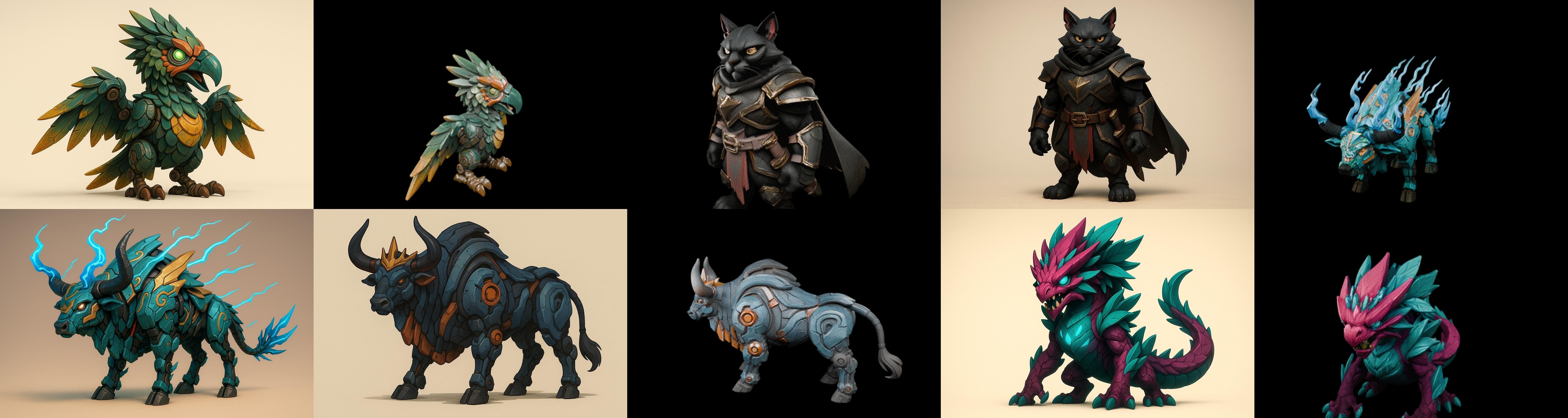 Armored Beast bundle 11 pack 100 glb Low-poly 3D model_18