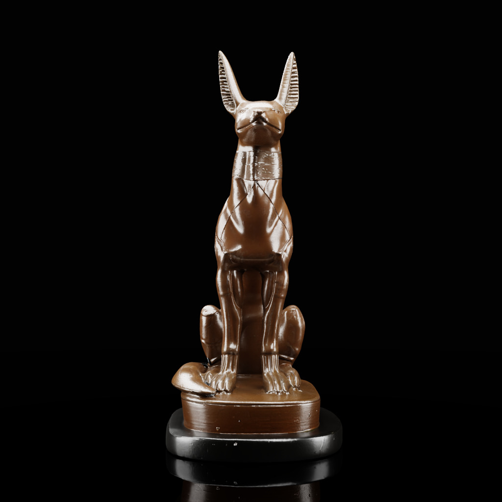 Anubis Statue Decor 3D model_1