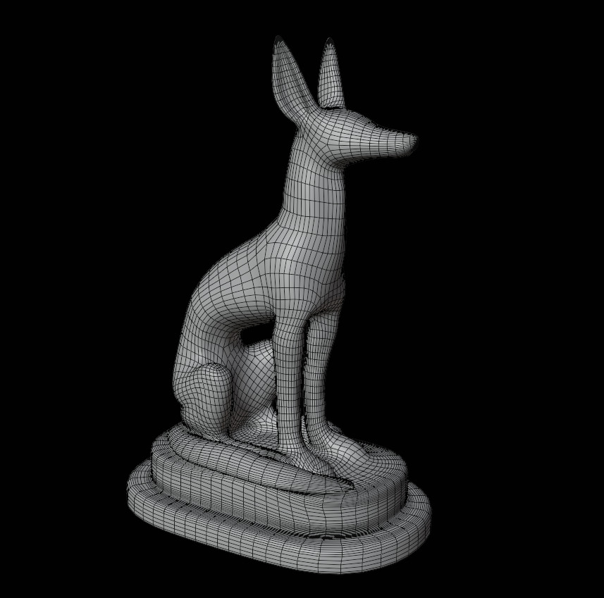 Anubis Statue Decor 3D model_6