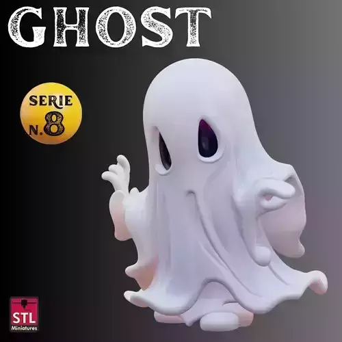 STL File Classic Ghost Cute and Spooky 3D print model STL File Classic Ghost Cute and Spooky 3D print model