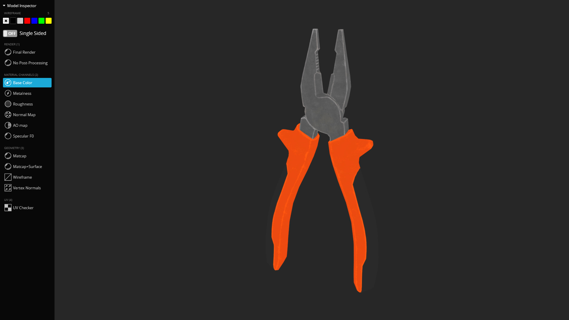Pliers 3D Model - Game Ready Low-poly 3D model_5