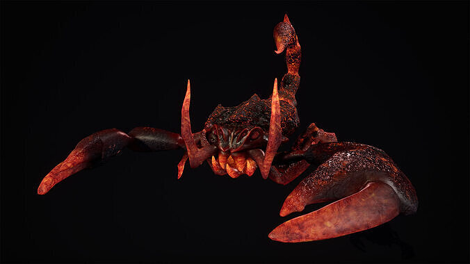 Hell scorpio low-poly game engine ready 3D model Low-poly 3D model