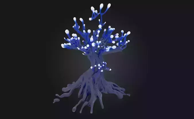 Mystic Frost Tree Frozen Tree Model for Fantasy